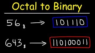 Octal to Binary Conversion  Computer Science [upl. by Anaili732]