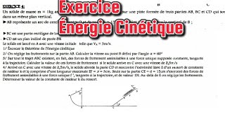 Exercice 3 sur Énergie Cinétique 1ereS [upl. by Nilrem91]