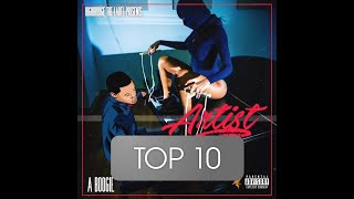 Top 10 Most streamed quotARTISTquot Songs of A Boogie Wit da Hoodie Spotify 080820 [upl. by Cibis]