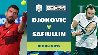 Novak Djokovic vs Roman Safiullin Highlights  Rolex Shanghai Masters 2024 [upl. by Lenes]