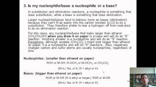 Free OChem Lectures for MCAT PCAT and GRE prep  Video 4 substitutions amp eliminationsmov [upl. by Anenahs34]