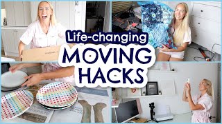 MOVING HOUSE HACKS PACKING HACKS amp TIPS FOR MOVING  Emily Norris [upl. by Neerak]