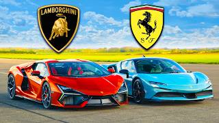 Lamborghini Revuelto v Ferrari SF90 v Porsche 918 DRAG RACE [upl. by Alebasi]