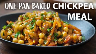 ONE PAN Baked CHICKPEA RECIPE  Easy Vegetarian and Vegan Meals  Chickpea recipes [upl. by Nottnerb96]