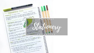 Stationery favorites  fall 2017  studytee [upl. by Ramsay]