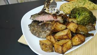 Sous vide ribeye roasted potatoes amp broccoli [upl. by Heimer685]