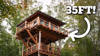 Levi Kelly Stays Inside a Unique 35FT WatchTower Tiny House [upl. by Ueihttam]