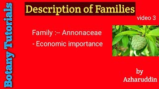 Annonaceae family economic importancePart3 [upl. by Ennyrb]