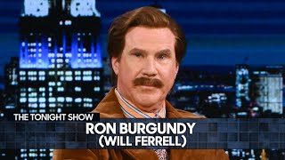 Ron Burgundy Will Ferrell Crashes The Tonight Show to Rave About Despicable Me 4 Extended [upl. by Jarred]