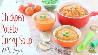 Chickpeas Potato Curry Soup 9M Vegan  Baby Food amp Spices [upl. by Robi]