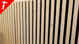 Low Budget DIY Lamellenwand  Slatwall  Akustikpaneele selber bauen  30€ statt 100€ [upl. by Eyla251]