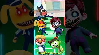 Sheriff Labrador 🆚 Bebefinn 🆚 Pororo 🆚 Spookiz Monster Transformtation  coffindance tileshop [upl. by Myrt]