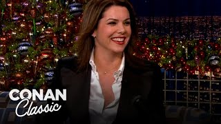 Lauren Graham Accidentally Scowled At Steven Spielberg  Late Night with Conan O’Brien [upl. by Charteris]