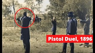 Colorized Historical Video  Pistol Duel 4k upscaled [upl. by Iddo]