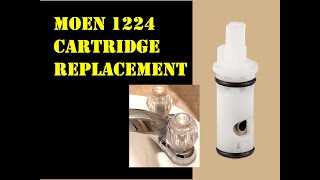 Moen 1224 Cartridge Replacement Hot or Cold Bathroom Sink [upl. by Areikahs]