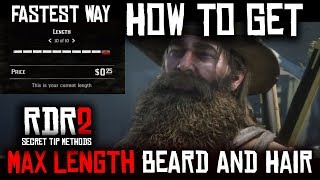 HOW TO GROW GET YOUR BEARD AND HAIR TO MAX LENGTH IN RED DEAD REDEMPTION 2  FASTEST WAY GUIDE [upl. by Ashbaugh]