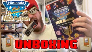 GOLD Nintendo World Championship NES DELUXE Edition Unboxing Switch  Parody Nintendo Switch [upl. by Yahsram]