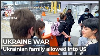 Ukrainian family turned away at Mexico border allowed into US [upl. by Ineslta]