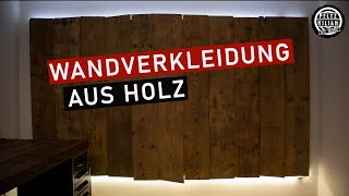 Wandverkleidung aus Holz  Wand selber verkleiden  Upcyling  DIY [upl. by Cirde]