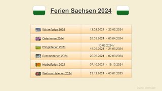 Ferien Sachsen 2024 [upl. by Jackie]