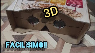 Como hacer fácil lentes de realidad virtual caseros  Virtual reality lenses quotEASYquot [upl. by Munford757]