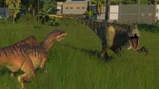 Jurassic World Evolution 2 Modified Spinoraptor vs Scorpius Rex [upl. by Starlene]