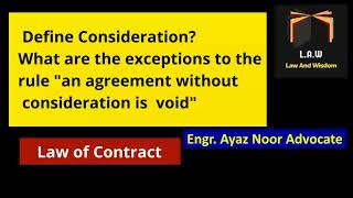 Consideration  No Consideration No Contract  Exceptions To The Rule [upl. by Sidonnie122]