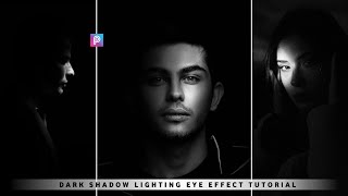 Picsart Dark Shadow Glowing Eye Effect Photo Editing Tutorial  Black Photo Editing Picsart [upl. by Anyrb323]