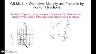 G5M4L14Multiply unit fractions by nonunit fractions [upl. by Hnao]