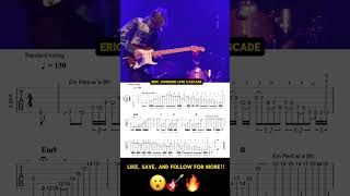 Eric Johnson Cliffs of Dover Live Pentatonic Cascade with Guitar Tabs guitartabs ericjohnson [upl. by Ynatil899]