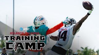 Second day of joint practices with Dolphins  Highlights at ATampT Training Camp [upl. by Borlow994]