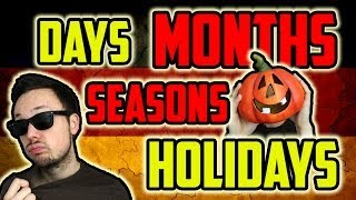 Days Months Seasons and Holidays  Learn German for Beginners  Lesson 6 [upl. by Midian159]