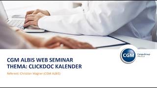 CLICKDOC Kalender mit CGM ALBIS  quotneue Funktionalitätenquot [upl. by Alletneuq]