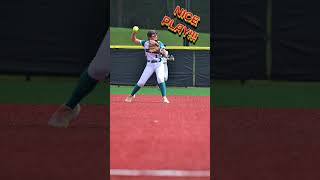 Smooth Moves Shortstop Shines with Sleek Double Play  Softball Highlights [upl. by Ruvolo]