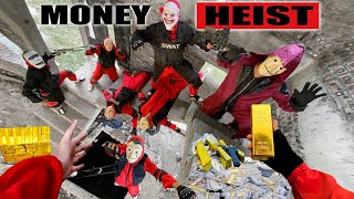 PARKOUR VS MONEY HEIST Boss gets out of prison kills traitor to get back money and gold  Epic POV [upl. by Halie]