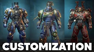 Warhammer 40K Space Marine 2  ALL CUSTOMIZATION Adeptus amp Chaos [upl. by Domineca]