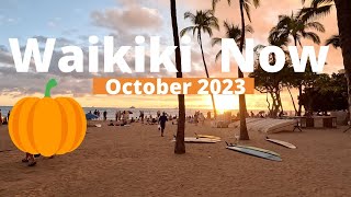 WAIKIKI NOW  October 2023  NARRATED Walking Tour  LOCAL UPDATES  OAHU [upl. by Ardnos]