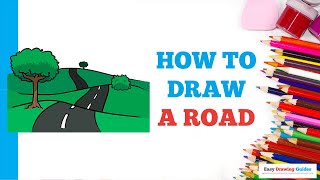 How to Draw a Road in a Few Easy Steps Drawing Tutorial for Beginner Artists [upl. by Burl851]