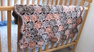 Hexagon Baby Blanket  Crochet Tutorial  Crochet Baby Blanket [upl. by Llenej307]