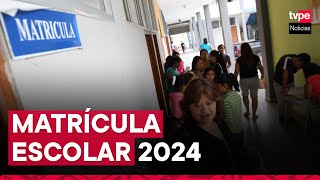 Matrícula escolar 2024 todo lo que debes saber sobre el proceso que inicia hoy lunes 18 [upl. by Hammond223]