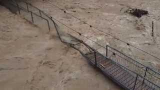 KlobensteinHängebrücke im Hochwasser am 02 Juni 2013 [upl. by Hudnut535]