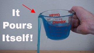 A Liquid That Pours Itself The SelfSiphoning Fluid Polyethylene Glycol [upl. by Yrtsed888]