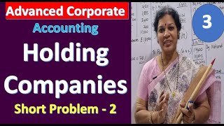 3 Holding Companies  Short Problem  2 from Advanced Corporate Accounting Subject [upl. by Aihpos]