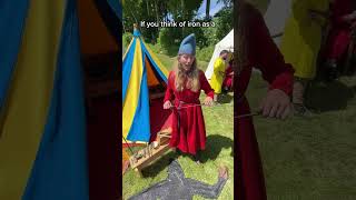 What cutting edge chainmail looked like chalkehistoryfestival [upl. by Eanel]