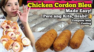 Chicken Cordon Bleu Pangnegosyo Recipe Complete with Costing [upl. by Matthew]