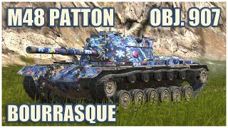 M48 Patton Object 907 amp Bourrasque â€¢ WoT Blitz Gameplay [upl. by Filler]