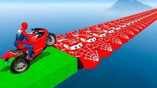 GTA 5 EPIC RAGDOLL SHOW SPIDERMAN VS COLOR MINION FALLS amp FAILS LIVE GTA V [upl. by Neih668]