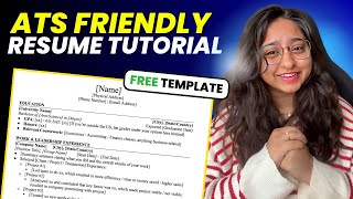 How to Make ATS Friendly Resume For Freshers FREE Template Inside [upl. by Jed]