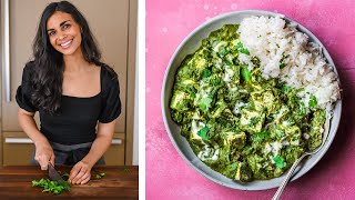 VEGAN PALAK PANEER  incredible Indian recipe [upl. by Spatz]