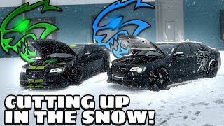 FIRST HELLCAT CHRYLSERS TO CUT UP IN THE SNOW [upl. by Analli870]